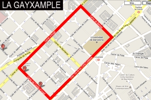 Mapa de la zona llamada Gayxample 